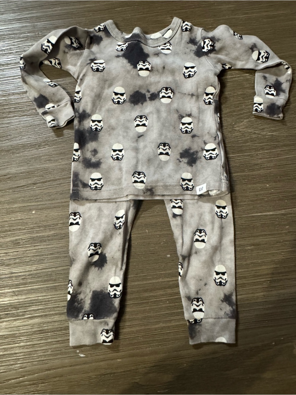 Star Wars Stormtrooper Tie-Dye Pajama Set - Gray & Black